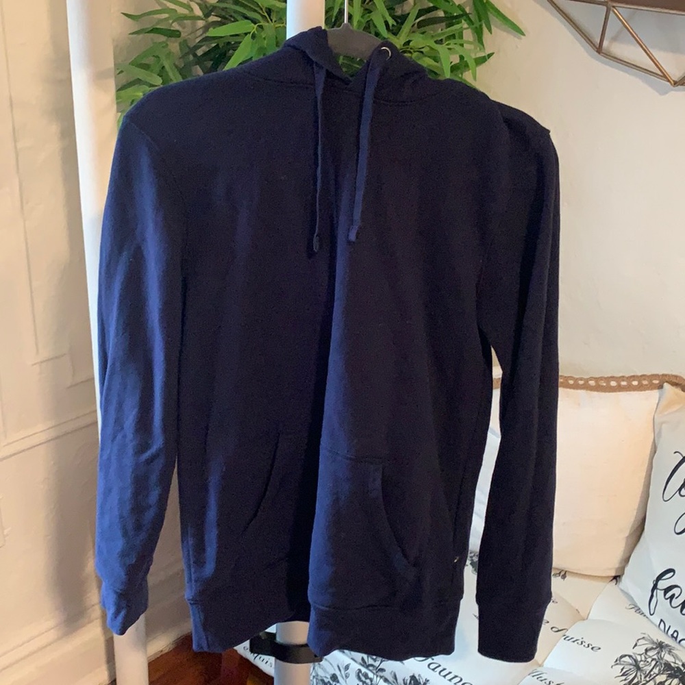 2 women’s sweaters size small and medium hoodie and crew neck